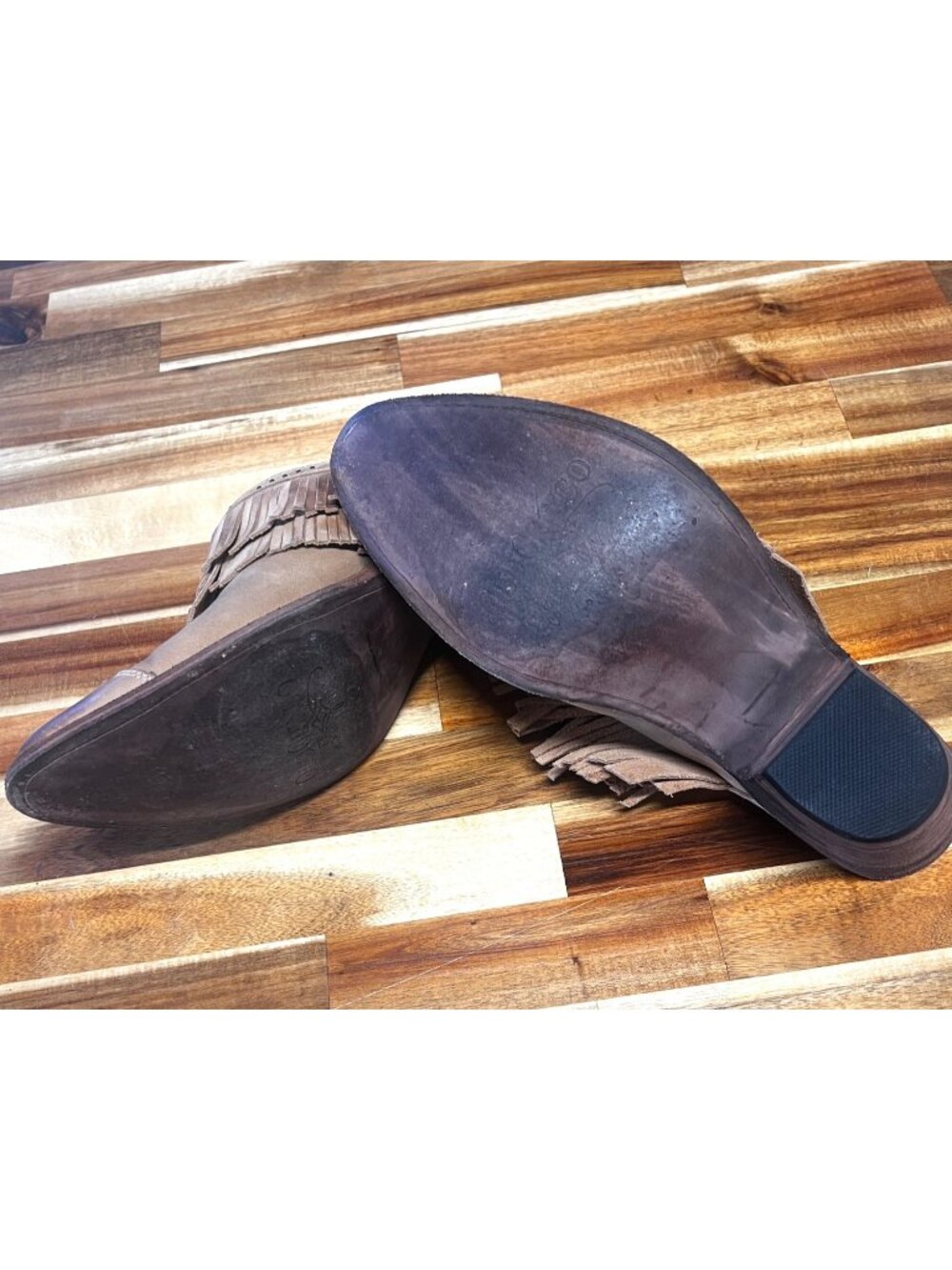 OLD GRINGO mules, size 10.5, leather, fringe, made in Mexico, - Picture 5 of 11